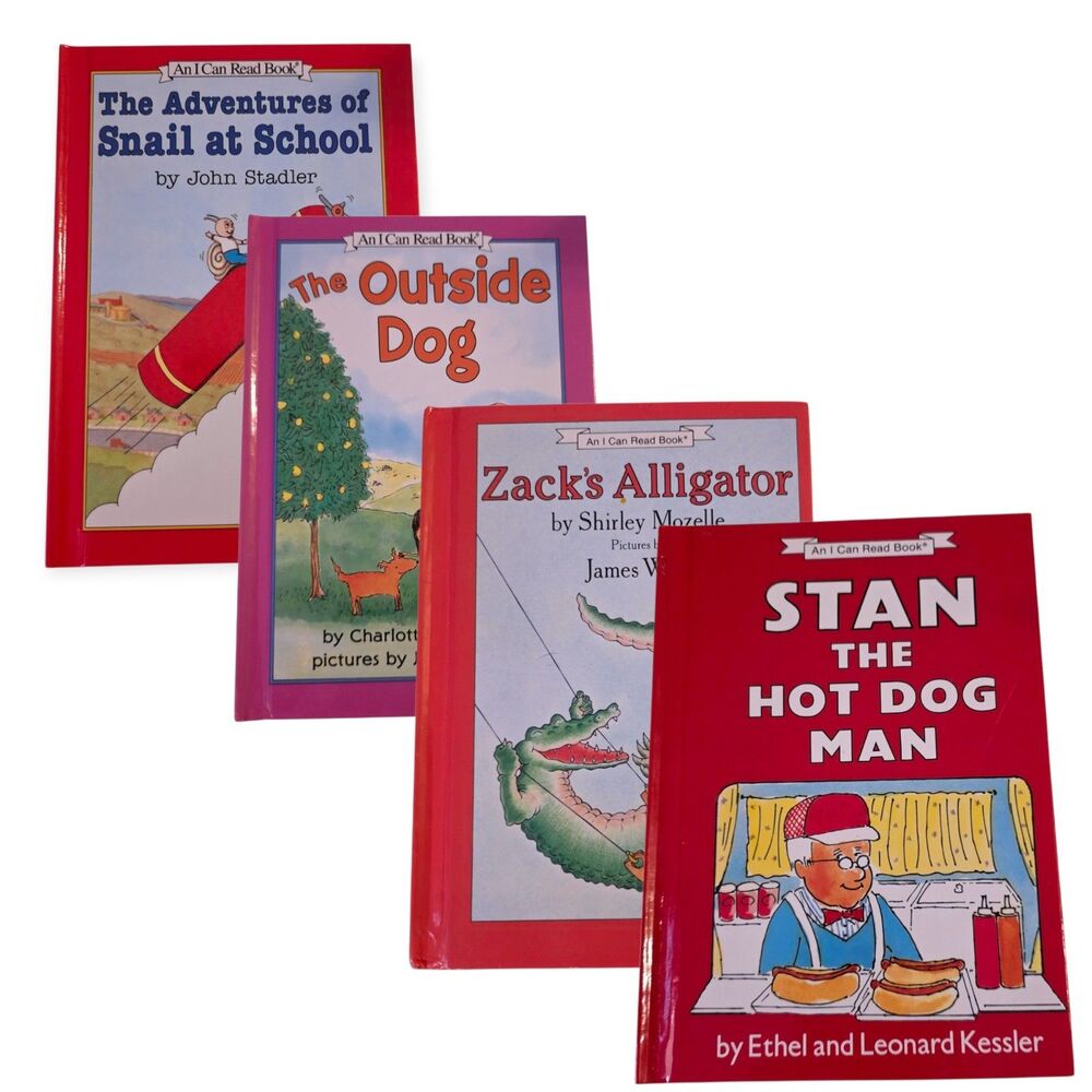 An I Can Read Books Hardcover Lot of 4 Early Readers Snail Zack Stan Outside Dog